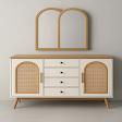 New Arrival – Mid-Century Cane Sideboard Cabinet product image