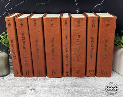 Book of the Month: The Dark Tower, complete 8 book set, by Stephen King,  leather re-bound — Computer Aided Crafting