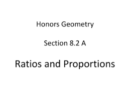 Explain what a point (x, y). Honors Geometry Section 8 2 A Ratios And Proportions