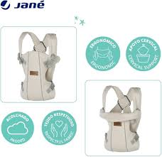 Jané DUAL Ergonomic Baby Carrier Backpack for Birth up to 15 kg, 3  Positions, Breathable and Padded, Beige : Amazon.com.be: Baby Products