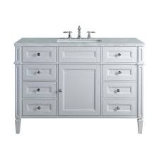 48 inch white single sink bathroom vanity