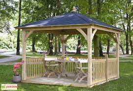 tonnelle en bois traite avec plancher et balustrades cotswold 10 m garden canopy wooden gazebo gazebo plans