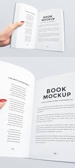 Free Open Book Mockup Fontes Looks
