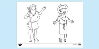 Show your kids a fun way to learn the abcs with alphabet printables they can color. Jesus And John The Baptist Colouring Page Colouring Sheets