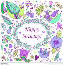 See birthday flowers stock video clips. Happy Birthday Floral Frame Illustration 64118400 Megapixl