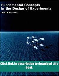 Epub Fundamental Concepts In The Design Of Experiments 5th Edition Pdf Experiments Concept Fundamental