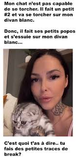 La Fille de l'UQAM explique que son chat n'est pas capable de se "torcher"