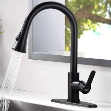 And touch kitchen faucets are ideal for bustling kitchens. Amazing Force Matte Black Kitchen Faucet Pull Down Kitchen Faucets Stainless Steel Kitchen Faucet With Pull Down Sprayer Modern Single Handle Kitchen Faucet Mixer Tap Amazon Com