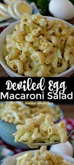 Deviled Egg Macaroni Salad Yummy Salad Recipes Easy Salad Recipes Salad Side Dishes