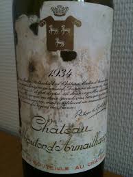Chateau Mouton D Armailhac 1934 Vin Millesime Chateau Mouton Spiritueux