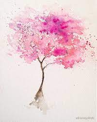 Copyright By Adriana Galindo Arvore Pink Arvore 2 Aquarela 21 X 15 Cm Pink Tree N 2 Watercolor 21 X 15 Cm 40 T Aquarela Arte Colorida Producao De Arte