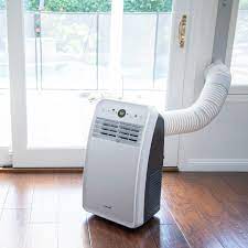 Portable air conditioners can also be vented through a window, wall, ceiling or even a door. How To Install A Portable Air Conditioner In Any Home Infographic Newair