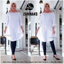Harga blus dan kemeja wanita original murah terbaru juni. Jual Baju Atasan Wanita Tunik Putih Blouse Putih Wanita Kemeja Zarina 3 Kota Surakarta Lzonafashion Tokopedia