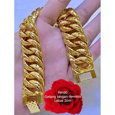 Becanda sesama saudara kali itu minn. Gelang Sajat Lebar 2cm Gelang Tangan Dewasa Emas Korea 24k Shopee Malaysia