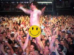 Nude crowd surfing