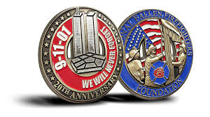 Prelude 9/11 morning flight 11 hijacked flight 175 hijacked wtc 1 hit flight 77 hijacked wtc 2 hit flight 93 hijacked pentagon hit wtc 2 collapses flight 93 crashes wtc 1 collapses wtc 7 collapses epilogue. Order Your 9 11 20th Anniversary Commemorative Challenge Coin National Fallen Firefighters Foundation