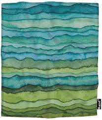 In living rooms, family rooms and dens, add a blanket to the corner of a loveseat, chair or chaise lounge for extra warmth and texture. Amazon Com Mugod Blue And Green Waves Blanket Abstract Stripped Dye Flow Sea Wave Fuzzy Soft Cozy Warm Flannel Throw Blankets Decorative For Adults Kids Women Men Girls Boys 60x80 Inch Home