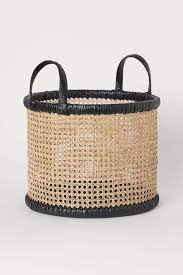 The Blankets And Baskets I M Obsessed With For Fall House Of Valentina Rattan Basket Basket H M Home