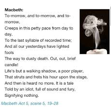 William Shakespeare Macbeth Act 5 Scene 5 Shakespeare Macbeth Shakespeare Syllable