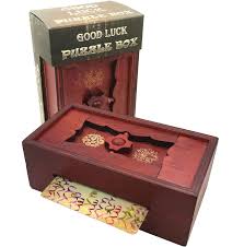Postcards & books of postcards. Good Luck Secret Puzzle Box Money And Gift Cards Trick Box