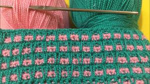 Punto aparche tears tejido a crochet con todos sus secretos / tejiendo perú. Punto Para Manta De Bebe Punto A Crochet De Dos Colores Youtube