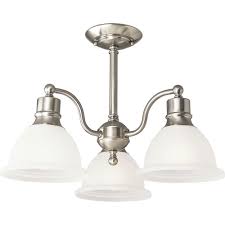 Progress Lighting Madison Collection 20 75 In 3 Light Brushed Nickel Semi Flush Mount P3663 09 The Home Depot