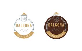 Dalgona Coffee Drink Logo With Cream Glass Coffee Bean In Trendy Minimal Line Cartoon Illustration Download Includes Drinks Logo Dalgona Coffee Coffee Drinks