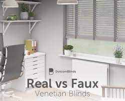 Consisting of a series of slats that pivot to filter natural light into a room, venetian blinds are a versatile and modern choice. Differences Between Real And Faux Wood Venetian Blinds Dotcomblinds