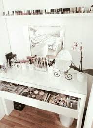Make Up Vanity Organisation Organization Storage Desk Makeup White Acrylic Ideen Furs Zimmer Schminkzimmer Beauty Raum