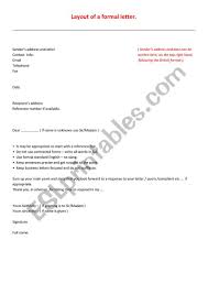 If you're sending a business. Formal Letter Writing Esl Worksheet By Chadi1