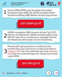 Maybe you would like to learn more about one of these? Lapan On Twitter Daripada 2 Jam Nggak Ngapa Ngapain Mendingan Kamu Segera Pilih Lokasi Skb Kamu Sob Peserta Cpns Lapan Yang Lulus Seleksi Kompetensi Dasar Skd Dan Berhak Mengikuti Seleksi Kompetensi Bidang Skb