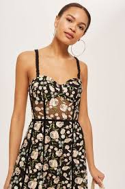 Floral Corset Midi Dress With Images Floral Corset