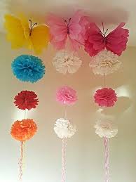 Tissue Paper Handmade Simple Decoration For Birthday Party At Home Free Shipping 3 Butterfly Garlands Wedding Party Abay Shower Etsy Hang From Ceiling Decor Butterfly Decorations Paper Flowers