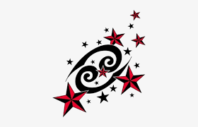 A tattoo which shows fire with an arrow in between it surrounded with moon and stars give the design a majestic and spectacular outlook. Red Nautical Stars And Cancer Zodiac Tattoo Design Cancer Zodiac Symbol Tattoo Designs Free Transparent Png Download Pngkey