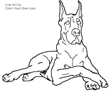 39+ great dane coloring pages for printing and coloring. Great Dane Coloring Page Dog Drawing Dog Coloring Page Animal Drawings