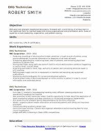 Ekg Technician Resume Samples Qwikresume