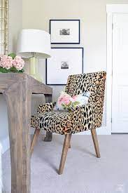 1 pair office computer swivel chair armrest cover zipper elastic cover protector. Leopard Print Desk Chair Transitional Den Library Office