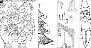 Prnate monochrome christmas golden bells with red bow. Tons Of Free Printable Christmas Coloring Pages For Kids And Adults Press Print Party
