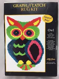 mcg textiles 37723 owl latch hook rug kit bright colors new