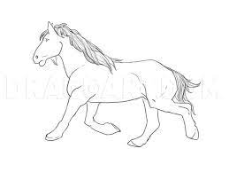 Let's start by sketching an oval shape head with its two little ears. How To Draw A Mustang Horse Step By Step Drawing Guide By Dawn Dragoart Com