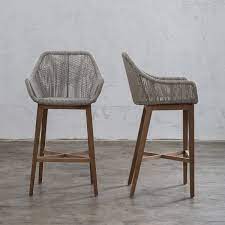 Check out our woven cane stool selection for the very best in unique or custom, handmade pieces from our stools & banquettes shops. Inizia Woven Rattan Indoor Outdoor Bar Stool Ash Grey Living By Design