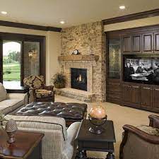 Off Center Fireplace Design Ideas Pictures Remodel And Decor Family Room Design Off Center Fireplace Traditional Family Room