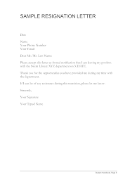 Sample Letter For Resignation - Fill Online, Printable, Fillable, Blank |  Pdffiller
