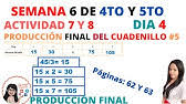Compartimos este fabuloso cuadernillo de repaso para que los mas pequeños de casa, estén disfrutando de sus vacaciones y aprendiendo cada día mas. Semana 6 Dia 3 De 4to Y 5to Del Cuadernillo 5 Actividad 5 Y 6 Produccion Final Paginas 61 Y 62 Youtube