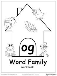 Og Word Family Workbook For Kindergarten Kindergarten Word Families Word Families Word Family Worksheets