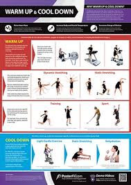 Gym And Fitness Chart Warm Up And Cool Down L