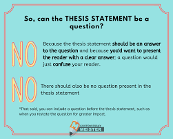 Restate thesis statement by varying the tense when writing an paper, the thesis statement at the introduction might have been done in the future tense, informing the reader what to anticipate in the rest of the paper. Can The Thesis Statement Be A Question Customessaymeister