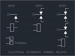 Household wiring diagrams building wiring diagram symbols. Electrical Schematic Symbol Relays Cad Block And Typical Drawing