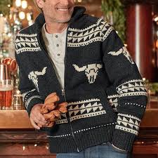 Maybe you would like to learn more about one of these? Men S Cow Print Knit Cardigan