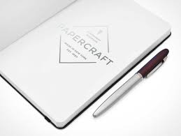 Download Open Notebook Right Page Ink Pen Psd Mockup Psd Mockups
